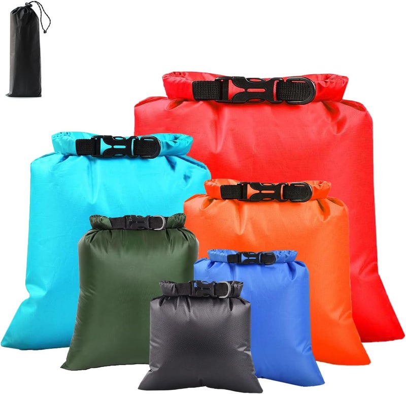 ILZAR Store 6PCS Dry Bags Waterproof, Lightweight Dry Bags for Kayaking Waterproof，Outdoor Waterproof Bag for Kayaking Hiking Boating Camping - Image 1